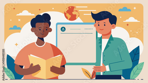 Each month the congregations newsletter features an article written by a returned missionary sharing a reflection and lessons learned from their time. Vector illustration