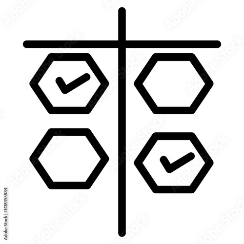 Scrum Scrum Board Line Icon
