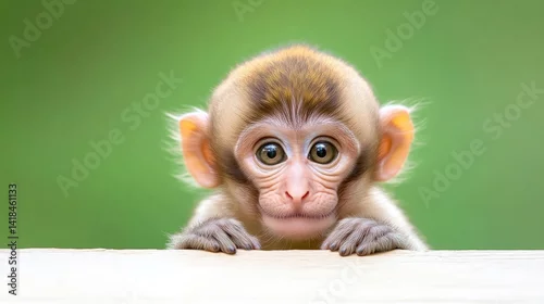 Fototapeta samoprzylepna Cute baby monkey portrait