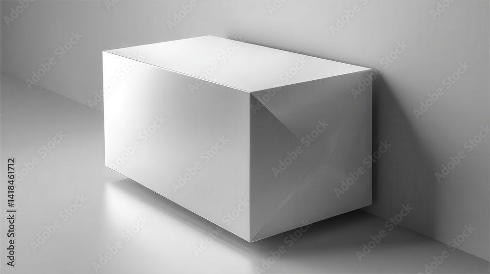 Simple rectangular shape, white background, clean design - abstract composition empty art Simple rectangular shape, white background, clean design - abstract composition empty art