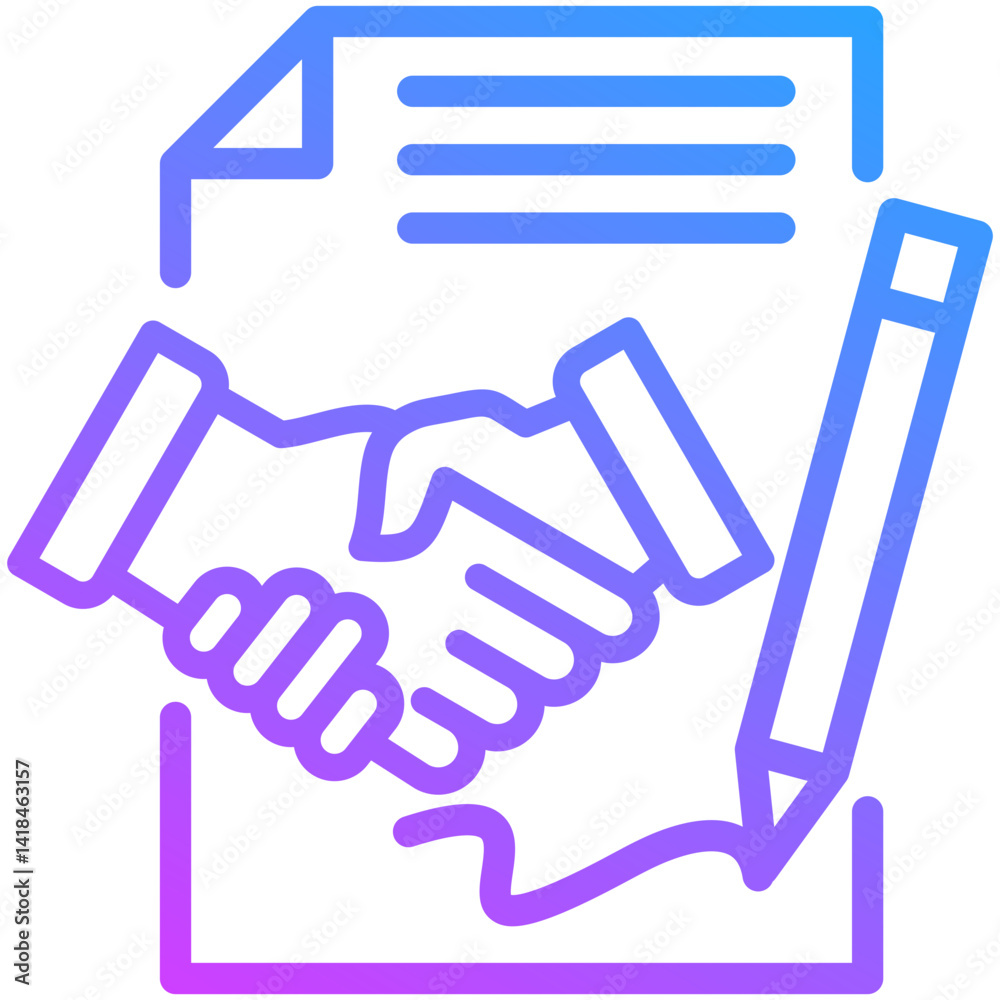 Fototapeta premium Contract Icon