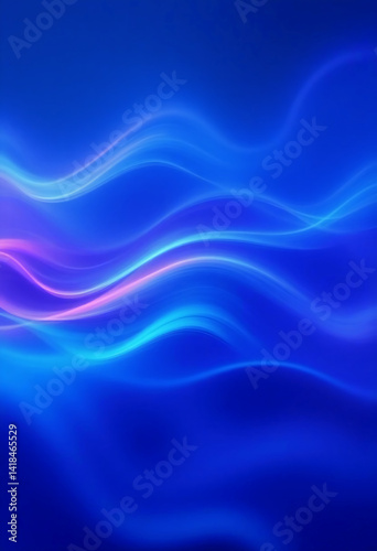Swirling currents of vibrant blue and purple light create a soothing, abstract atmosphere, capturing the essence of fluid motion and tranquility Generative AI