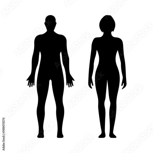 male and female human bodies glyph icon