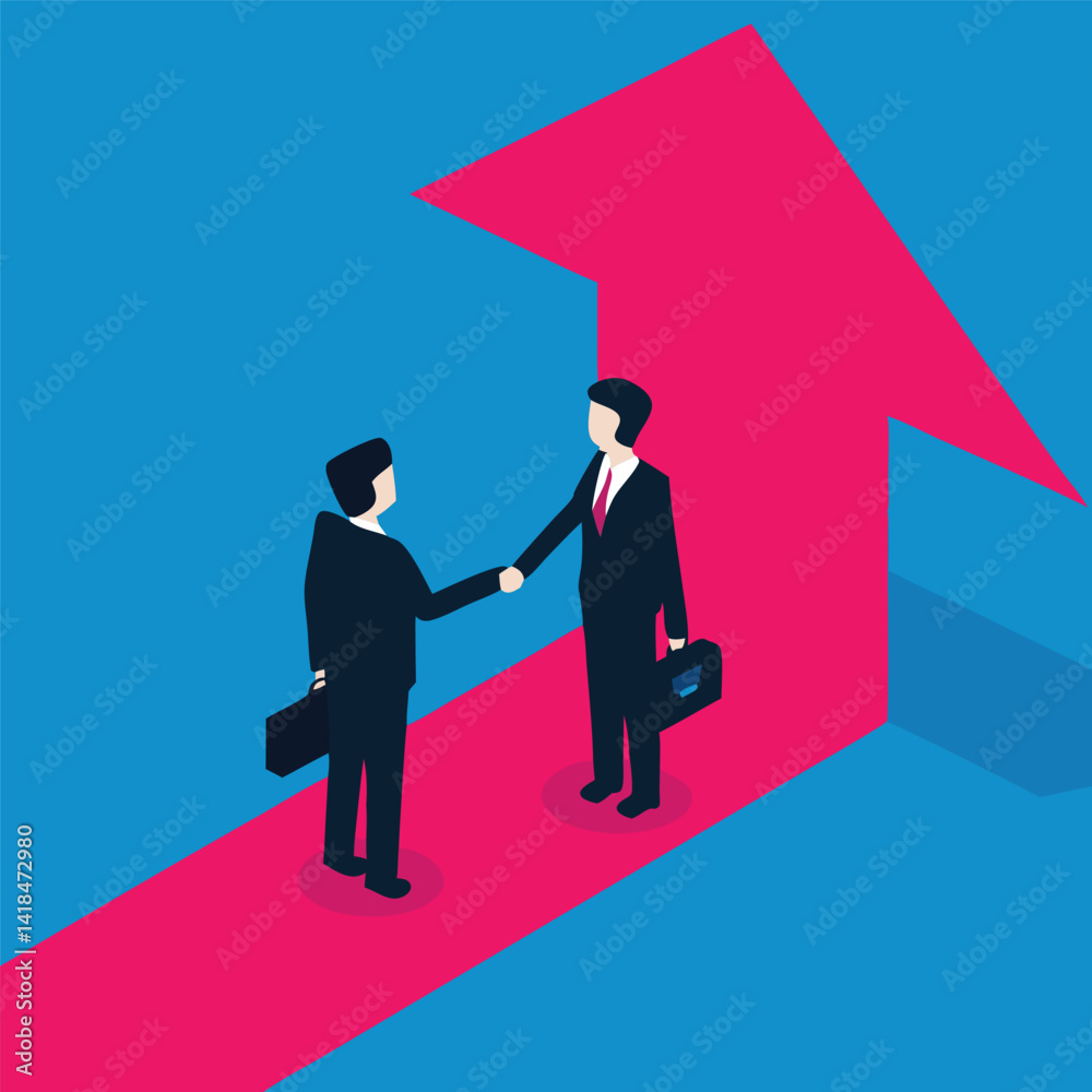 Fototapeta premium Business Agreement for Growth Illustration
