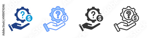 Help icon set multiple style collection