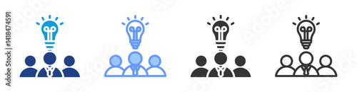 Advisory Boards icon set multiple style collection