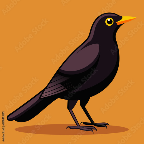 Un oiseau noir mâle en Angleterre