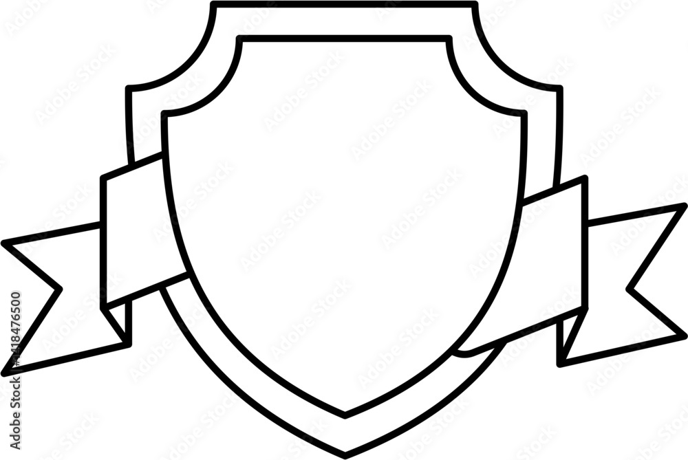 clean and minimalist emblem badge logo created with simple linear strokes. Perfect for branding, packaging and clothing labels