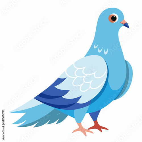 Pigeon volant dans les bois
