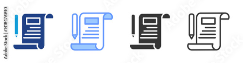 Articles icon set multiple style collection