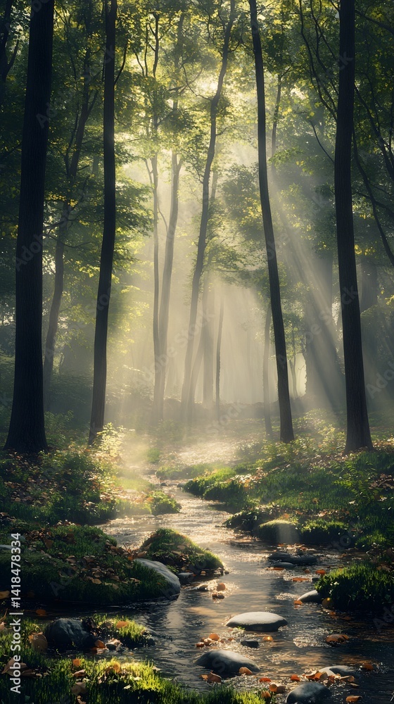 Obraz premium Realistic and detailed forest