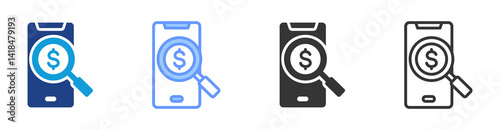 Tracking icon set multiple style collection
