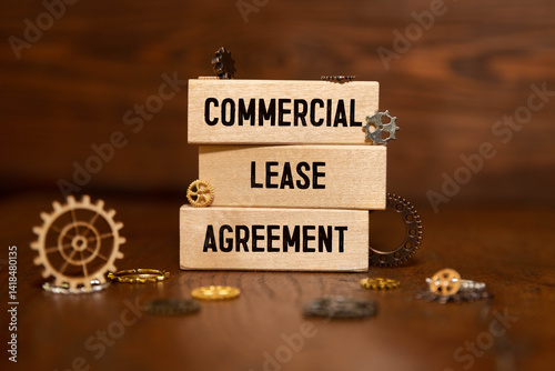 Handwriting text writing Commercial Lease Agreement