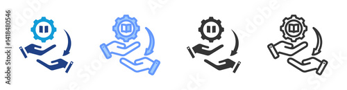 Skill icon set multiple style collection