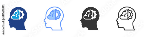 Memory Capacity icon set multiple style collection
