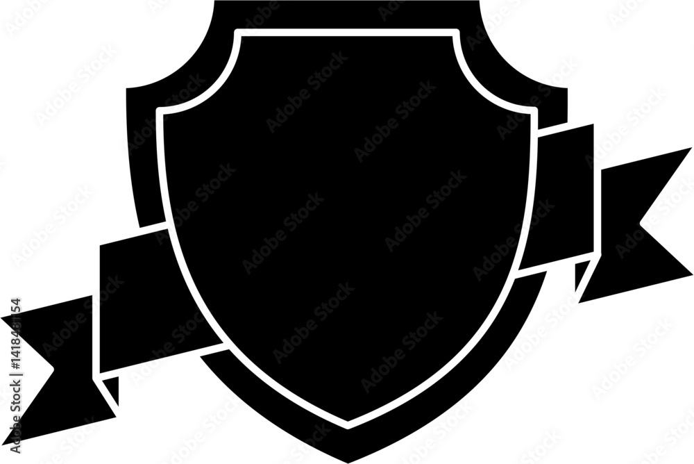 Obraz premium A stylish emblem badge logo in solid design, perfect for branding, signage, labels, and vintage-inspired projects.