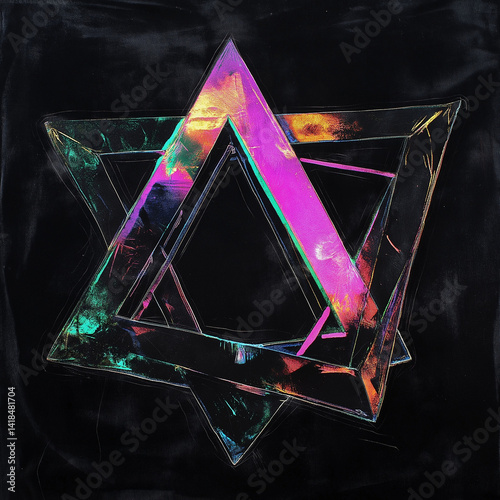 Iridescent Star Geometry on Black