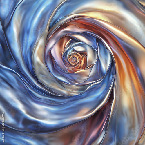 Twisted Metallic Fabric Spiral