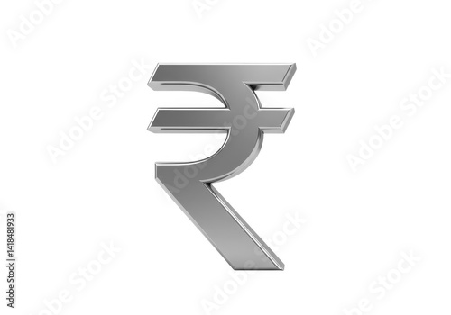 3d indian rupee symbol isolated on white background isolated on white background