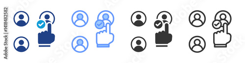Selecting icon set multiple style collection
