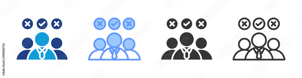 Candidates icon set multiple style collection Candidates icon set multiple style collection