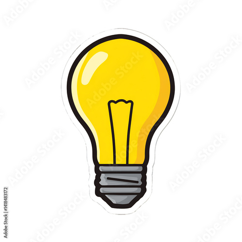 yellow light bulb emoji bright idea icon