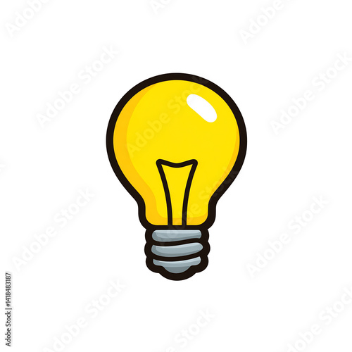 yellow light bulb emoji bright idea icon