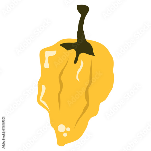 Illustration of habanero pepper