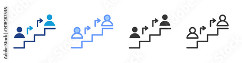 Succession Planning icon set multiple style collection