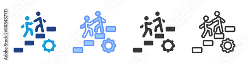 Onboarding Program icon set multiple style collection