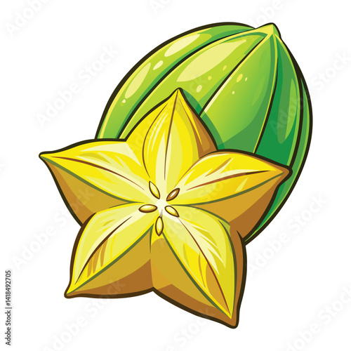 Star Fruit Illustration (2)