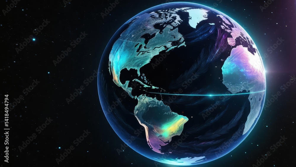 Obraz premium Earth globe in space