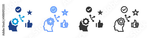 Abilities icon set multiple style collection