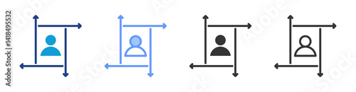Adaptability icon set multiple style collection