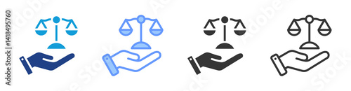 Integrity icon set multiple style collection