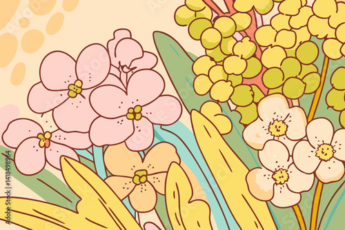 Simple flower illustration. Gifts. Affection. Gifts.