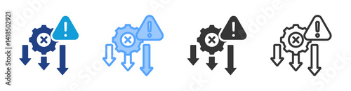 Reduced Error icon set multiple style collection