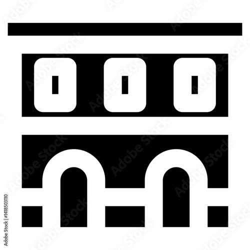 archway building icon element for design