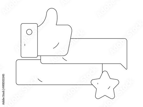 Virtual characters social communication concept business flat vector hand drawn illustration
