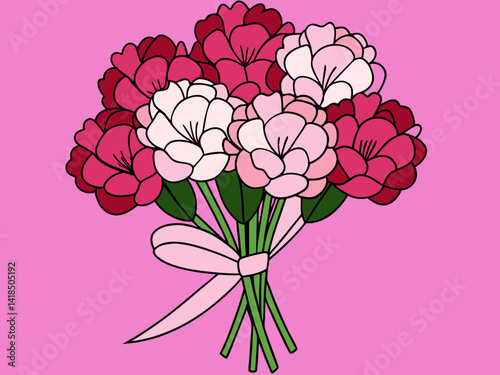 Simple flower illustration. Gifts. Affection. Gifts.
