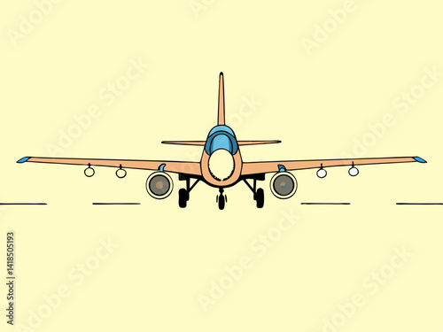 Airplane illustration. Travel. Flight.