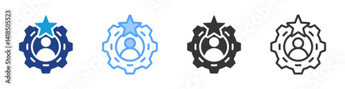 Skills icon set multiple style collection