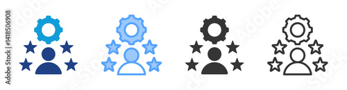 Reputation icon set multiple style collection