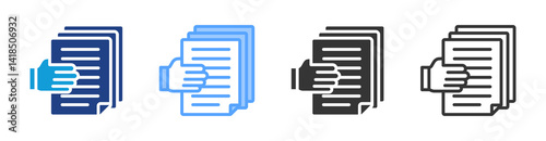 Documented icon set multiple style collection