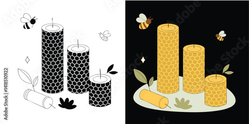 Beeswax Candles – 100% Natural, Handmade, Non-Toxic, Long-Lasting Aromatherapy Candles for Home & Relaxation