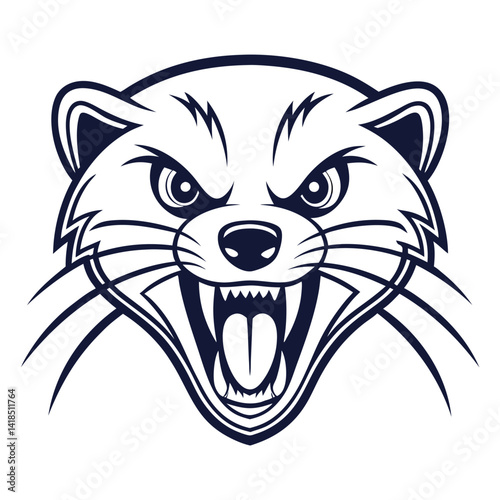 Angry weasel head graphic