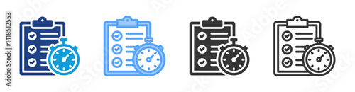 Quick Assigment icon set multiple style collection