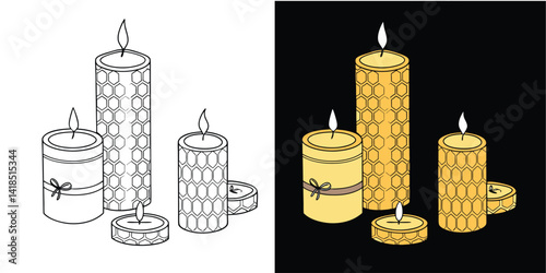 Beeswax Candles – 100% Natural, Handmade, Non-Toxic, Long-Lasting Aromatherapy Candles for Home & Relaxation