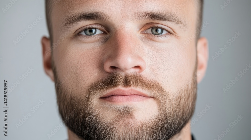Close-up portrait of a man with a beard Close-up portrait of a man with a beard