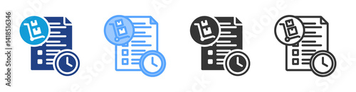 Purchasing Plan icon set multiple style collection